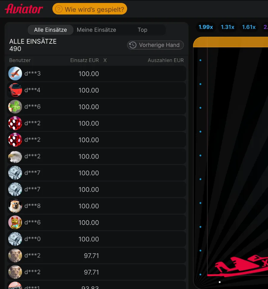 Aviator Casino-Spieler