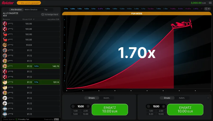 Aviator Spiel